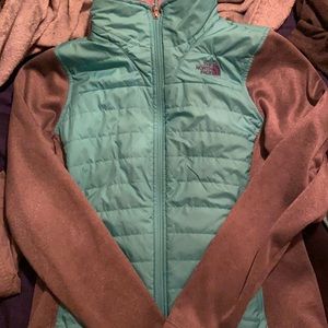 Blue/grey northface jacket